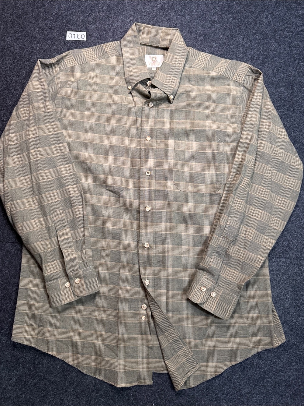 Men's Button-Down Plaid Dress Shirt - Gray